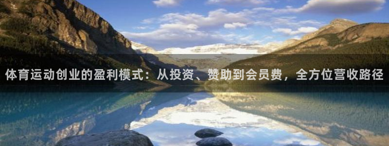 xc体育app官方网站：体育运动创业的盈利模式：从投资、赞助到会员费，全方位营收路径