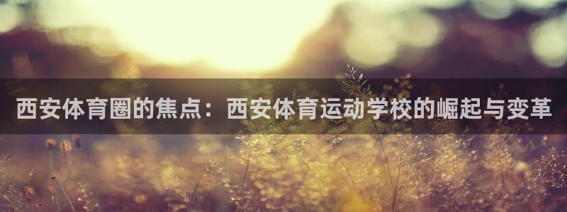 xc体育：西安体育圈的焦点：西安体育运动学校的崛起与变革